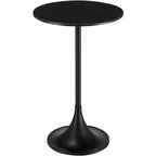 Table d'appoint en marbre noir avec base noire