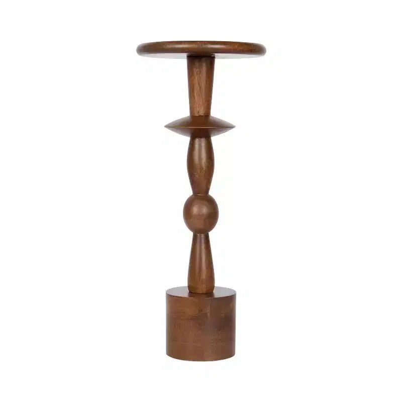 Table d'appoint, 9x9x22, Noyer brun