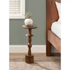 Table d'appoint, 9x9x22, Noyer brun