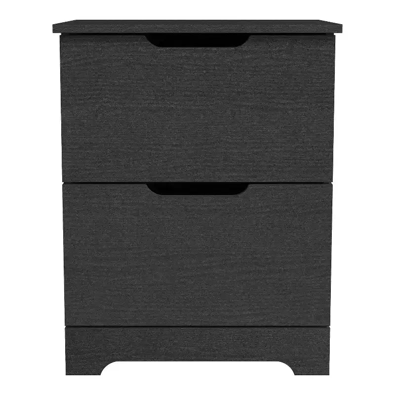 Tables de chevet à 2 tiroirs (lot de 2) avec poignées découpées 47,5 cm (L) x 39,9 cm (P) x 60,2 cm (H)