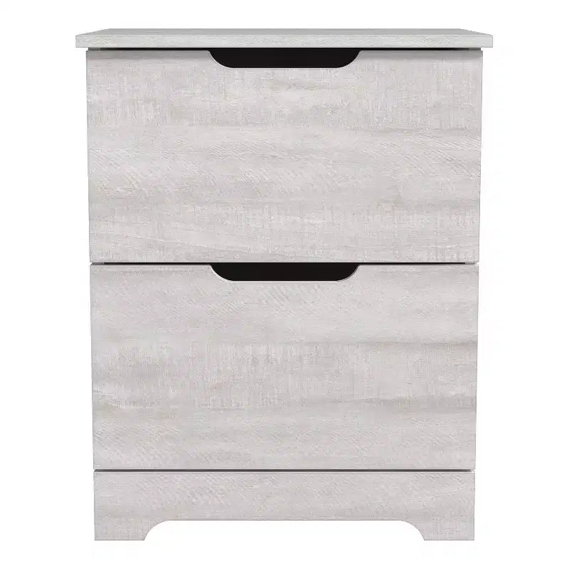 Tables de chevet à 2 tiroirs (lot de 2) avec poignées découpées 47,5 cm (L) x 39,9 cm (P) x 60,2 cm (H)