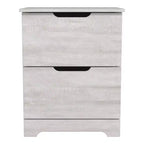 Tables de chevet à 2 tiroirs (lot de 2) avec poignées découpées 47,5 cm (L) x 39,9 cm (P) x 60,2 cm (H)