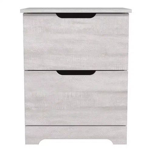 Tables de chevet à 2 tiroirs (lot de 2) avec poignées découpées 47,5 cm (L) x 39,9 cm (P) x 60,2 cm (H)