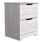 Tables de chevet à 2 tiroirs (lot de 2) avec poignées découpées 47,5 cm (L) x 39,9 cm (P) x 60,2 cm (H)