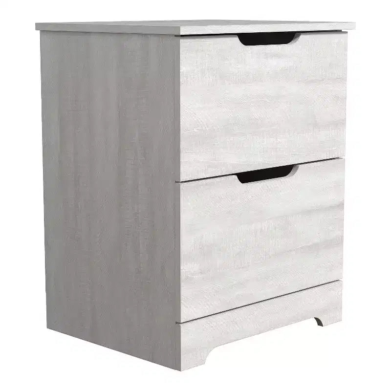 Tables de chevet à 2 tiroirs (lot de 2) avec poignées découpées 47,5 cm (L) x 39,9 cm (P) x 60,2 cm (H)