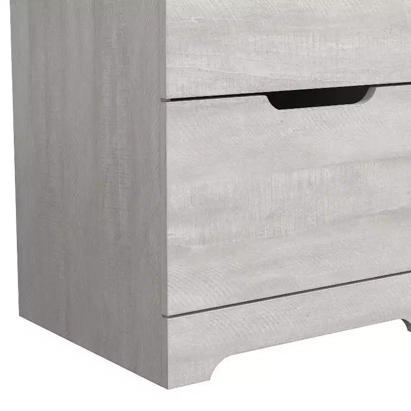 Tables de chevet à 2 tiroirs (lot de 2) avec poignées découpées 47,5 cm (L) x 39,9 cm (P) x 60,2 cm (H)