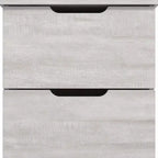Tables de chevet à 2 tiroirs (lot de 2) avec poignées découpées 47,5 cm (L) x 39,9 cm (P) x 60,2 cm (H)