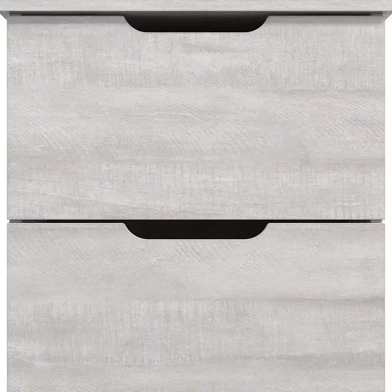 Tables de chevet à 2 tiroirs (lot de 2) avec poignées découpées 47,5 cm (L) x 39,9 cm (P) x 60,2 cm (H)