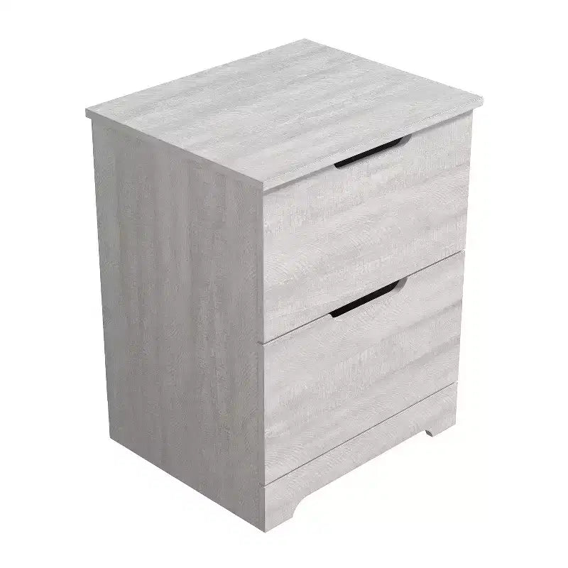 Tables de chevet à 2 tiroirs (lot de 2) avec poignées découpées 47,5 cm (L) x 39,9 cm (P) x 60,2 cm (H)