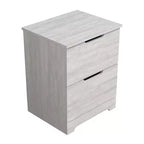Tables de chevet à 2 tiroirs (lot de 2) avec poignées découpées 47,5 cm (L) x 39,9 cm (P) x 60,2 cm (H)