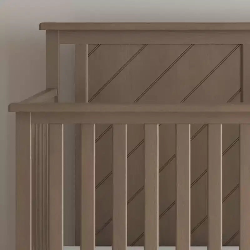 Lit de bébé convertible 4 en 1, se transforme en lit de jour, en lit de tout-petit et en lit double, 3 positions de matelas, finition sécuritaire pour bébé