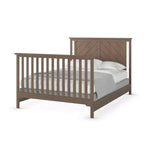 Lit de bébé convertible 4 en 1, se transforme en lit de jour, en lit de tout-petit et en lit double, 3 positions de matelas, finition sécuritaire pour bébé