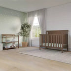 Lit de bébé convertible 4 en 1, se transforme en lit de jour, en lit de tout-petit et en lit double, 3 positions de matelas, finition sécuritaire pour bébé
