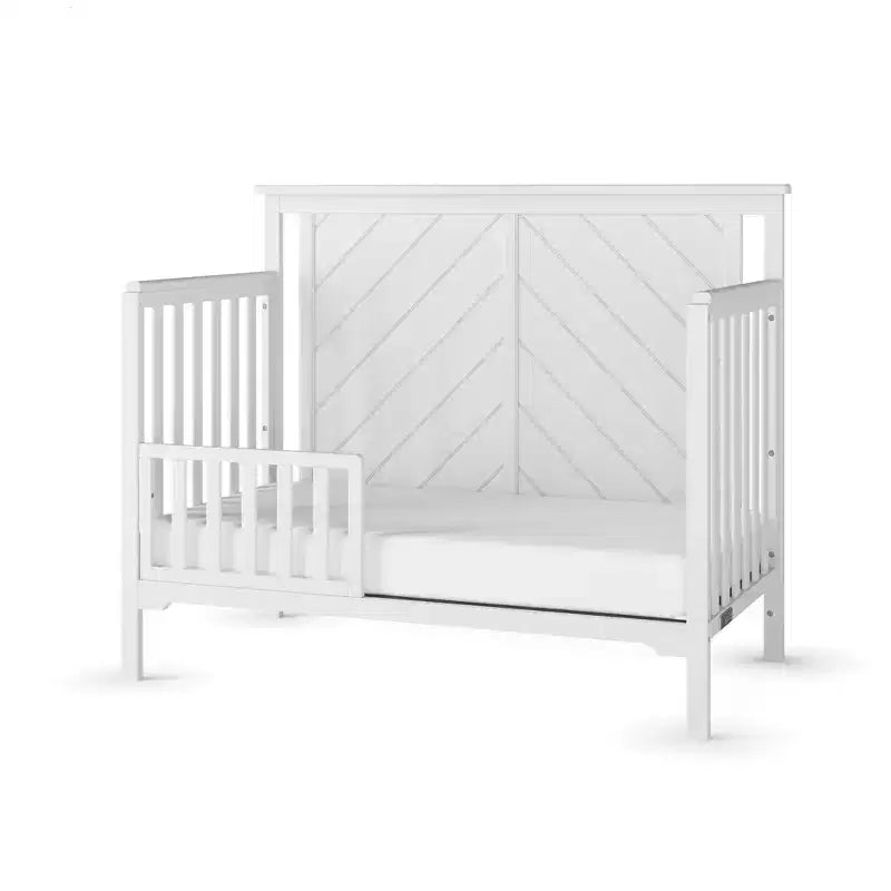 Lit de bébé convertible 4 en 1, se transforme en lit de jour, en lit de tout-petit et en lit double, 3 positions de matelas, finition sécuritaire pour bébé