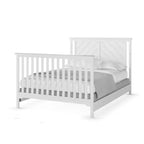 Lit de bébé convertible 4 en 1, se transforme en lit de jour, en lit de tout-petit et en lit double, 3 positions de matelas, finition sécuritaire pour bébé