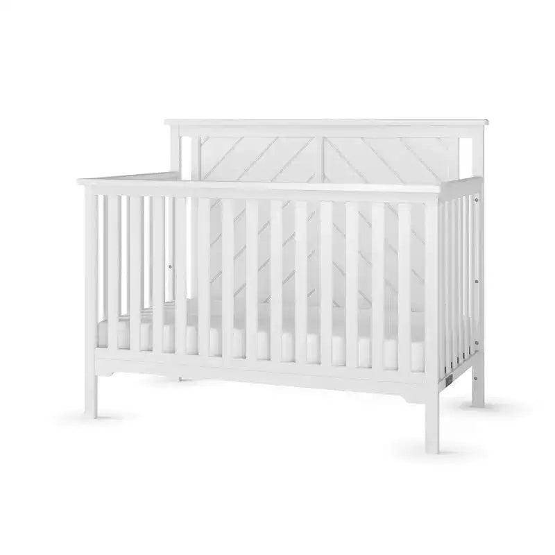 Lit de bébé convertible 4 en 1, se transforme en lit de jour, en lit de tout-petit et en lit double, 3 positions de matelas, finition sécuritaire pour bébé