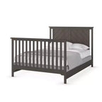 Lit de bébé convertible 4 en 1, se transforme en lit de jour, en lit de tout-petit et en lit double, 3 positions de matelas, finition sécuritaire pour bébé