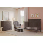 Lit de bébé convertible 4 en 1, se transforme en lit de jour, en lit de tout-petit et en lit double, 3 positions de matelas, finition sécuritaire pour bébé