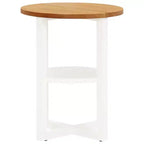 Table d'appoint en chêne massif pour canapé/bout de canapé/table basse - Blanc/Bois clair