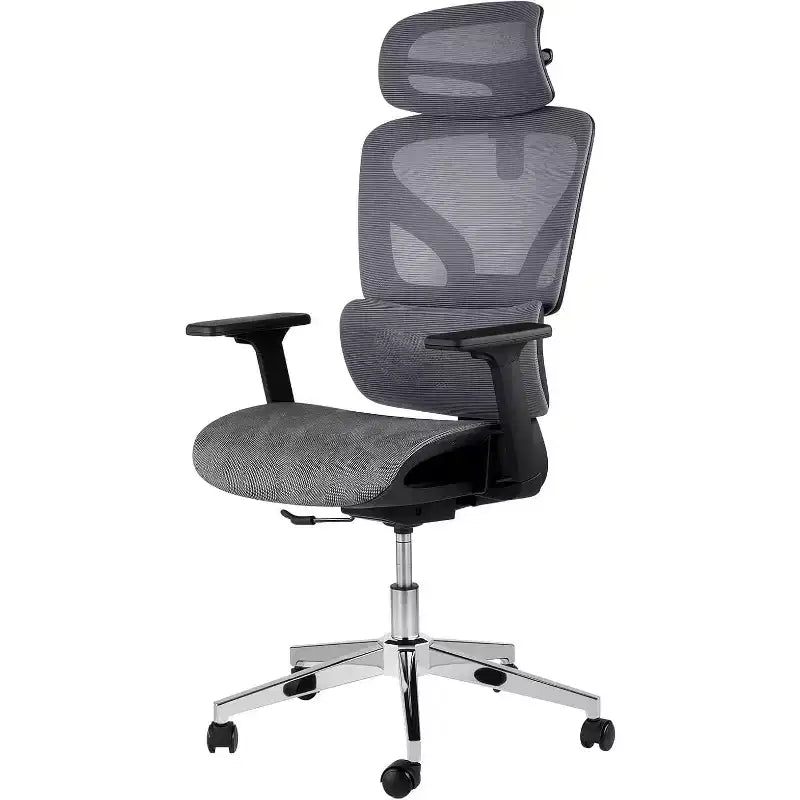 Fauteuil de bureau ergonomique à dossier haut en maille, accoudoirs 4D, soutien lombaire et profondeur d'assise réglables, pour bureau à domicile