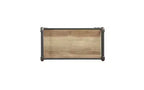 Étagères rectangulaires, bibliothèque de rangement ouverte avec tube rond en acier métallique, bibliothèques pour salon, bureau, gris + chêne