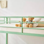 Karl Home Twin Over Twin Steel Bunk Bed Frame Ladder Bedroom Dorm Room for Kids Adult Children