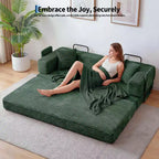 80.7 5-in-1 Convertible Sleeper Sofa Bed aï¿?Corduroy, 1200 lbs, No Assembly