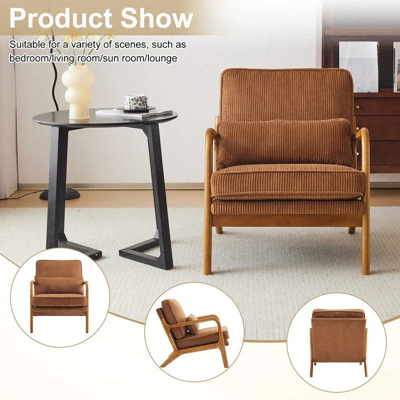 Mid Century Modern Upholstered Accent Chair