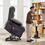 Lift Recliner Chair with Massage & Heat, Oversized Power Recliners, Home Theater Seat with 2 Cup Holders Side, Glider Reclining Single Sofa Chair