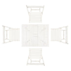 SAFAVIEH Outdoor Brandy 5-Piece Outdoor Dining Table Set - 43Wx35Dx29H