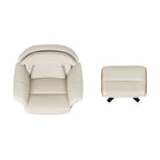 Jovan 31.5 Genuine Leather Recliner Lounge Chair with Ottoman