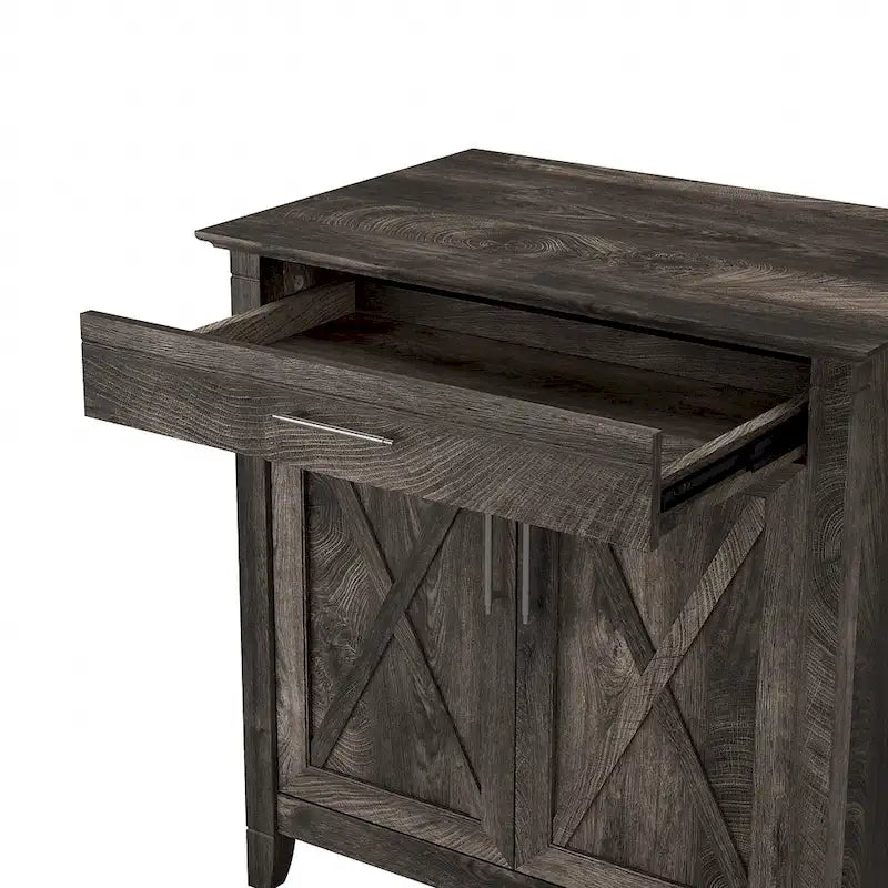 Key West Secretary Desk with Storage Cabinet by Bush Furniture
