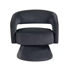 GDFStudio Hudson Modern Luxury Velvet Upholstered Swivel Accent Chair