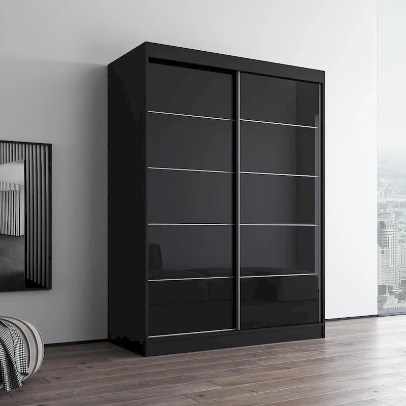 Aria 2 Door Modern High Gloss Wardrobe Armoire