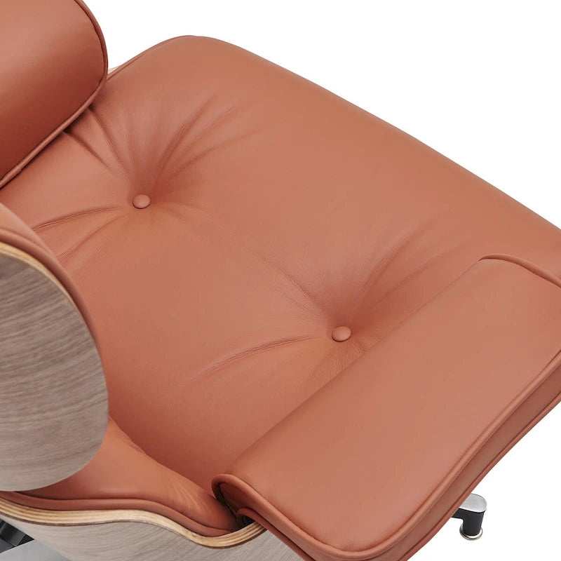 Mid Century Modern Leather Lounge Chair Armchair Recliner