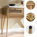 41.9 Wood 2-Drawer Entryway Console Table