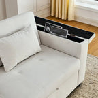 54 Pull-Out Sleeper Sofa Bed Double Seat Recliner Sofa Bed