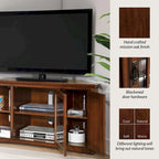 Leick Home Solid Wood Mission Corner TV Stand