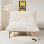 Bean Bag Accent Chair Large Plush Bean Bag Lounger with Solid Wood Frame Comfy Lounge Chair with Down Filling