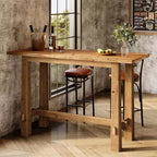 63-Inch Solid Wood Bar Height Pub Table for Kitchen, Café or Restaurant