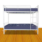 Karl Home Twin Over Twin Steel Bunk Bed Frame Ladder Bedroom Dorm Room for Kids Adult Children