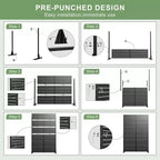 72 H Dovelina Outdoor Privacy Screen Decorative Garden Fence (Set of 2)