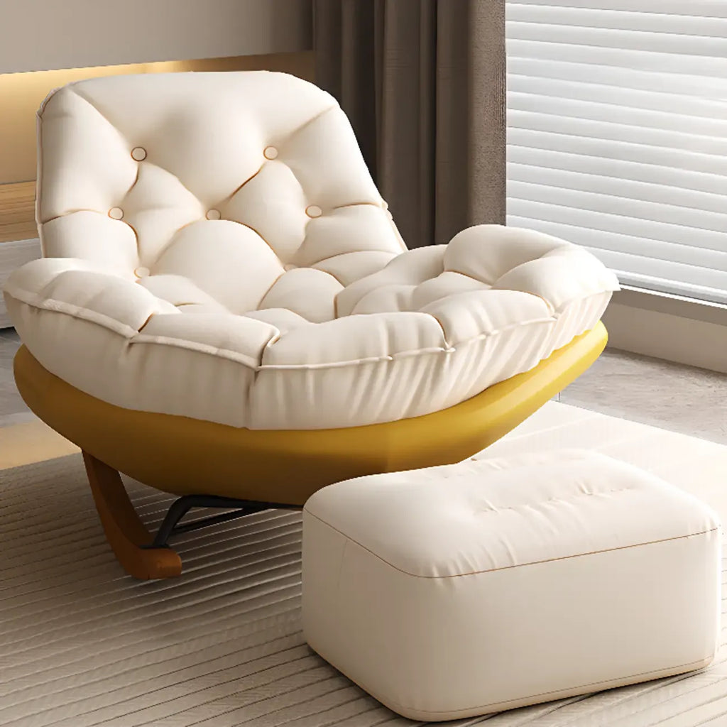 Scandinavian Upholstered Rocking Chair with Optional Ottoman