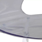 LeisureMod Bristol 5-Piece Dining Set Round Dining Table, 4 Plastic Dining Chairs White Legs