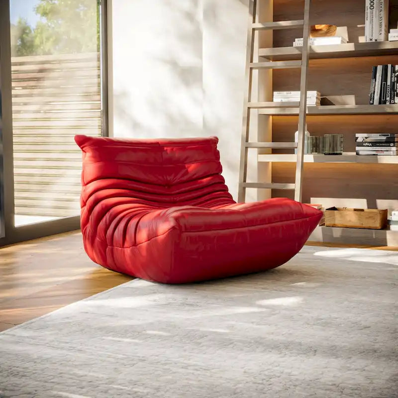 Furgle Microfiber Leather Sofa Ergonomic Design Lazy Sofa Floor Sofa
