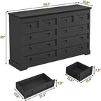 10 Drawers Dresser 55 Large Drawers Wood Dressers & Chest of Drawers