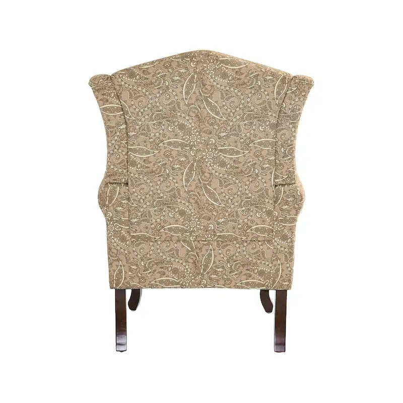 2 Set Traditional Wingback Accent Chairs Upholstered Armchair