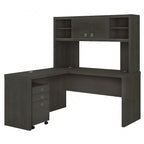 Echo L Shaped Desk with Hutch and Drawers