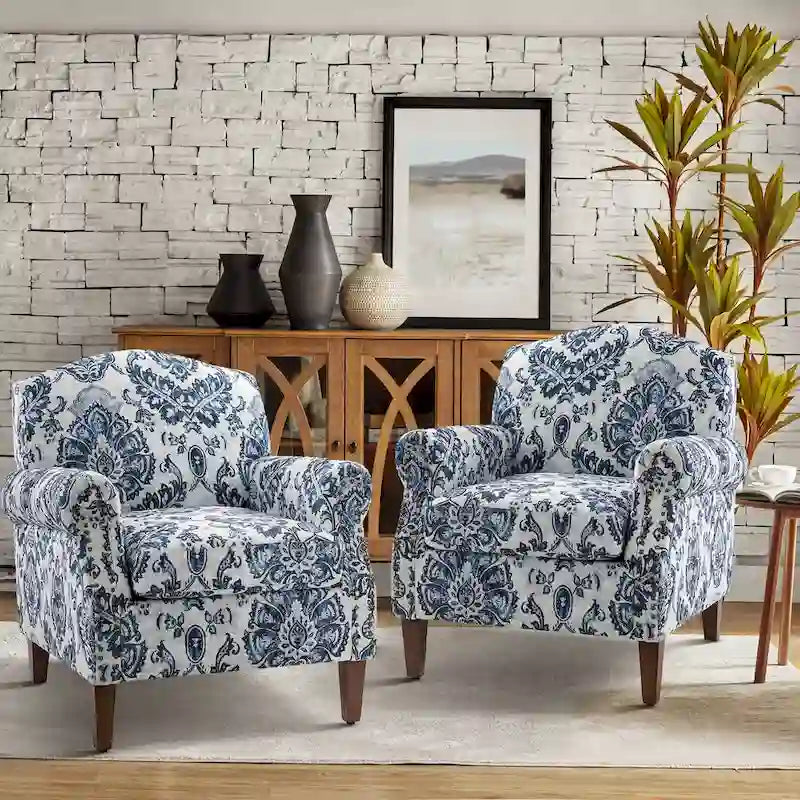 Giampiero Living Room Armchair with Nailhead Trims Set of 2 by HULALA HOME