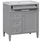 Bathroom Vanity with Top Sink and a Tip-out Drawer